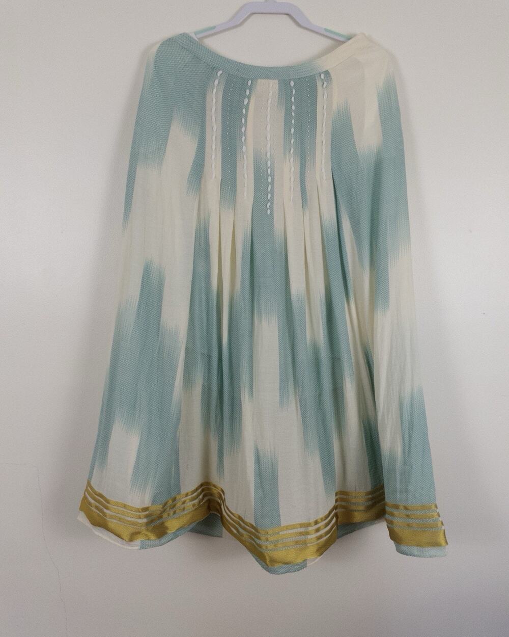 Anthropologie Floreat Far Seas Maxi Skirt Size 10 Beaded Embroidered Boho Fairy